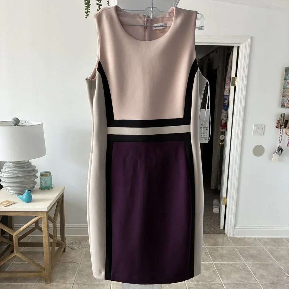 Calvin Klein dress size 12 Strechy, new with tags - Picture 3 of 5